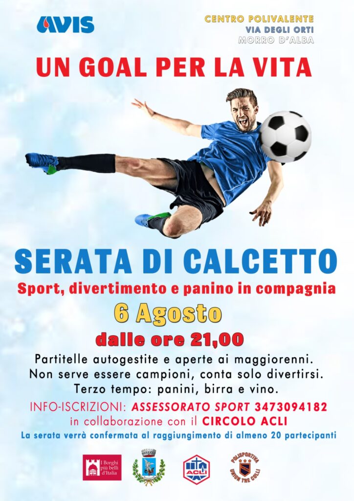 Serata di Calcetto “UN GOAL PER LA VITA”